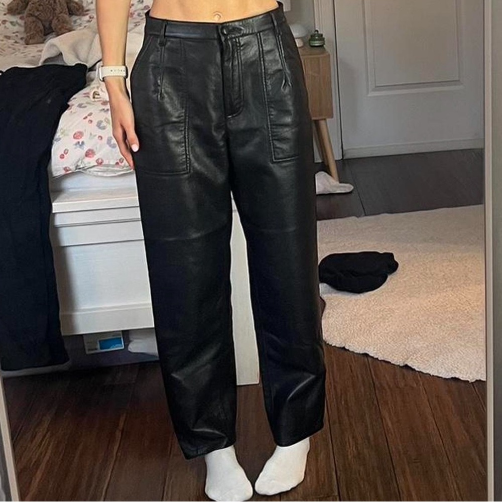 Aritzia black leather pants - Picture 1 of 3
